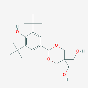 molecular formula C20H32O5 B8046292 4-[5,5-Bis(hydroxymethyl)-1,3-dioxan-2-yl]-2,6-ditert-butylphenol 