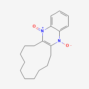 molecular formula C18H24N2O2 B8046299 16-Oxido-6,7,8,9,10,11,12,13,14,15-decahydrocyclododeca[b]quinoxalin-5-ium 5-oxide 