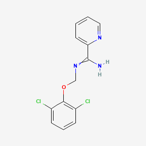 molecular formula C13H11Cl2N3O B8046362 N'-[(2,6-dichlorophenoxy)methyl]pyridine-2-carboximidamide 