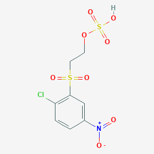 molecular formula C8H8ClNO8S2 B8046374 2-(2-Chloro-5-nitrophenyl)sulfonylethyl hydrogen sulfate 
