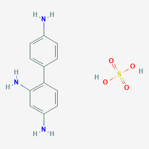 4-(4-Aminophenyl)benzene-1,3-diamine;sulfuric acid