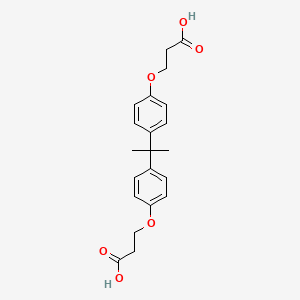 molecular formula C21H24O6 B8046412 3-[4-[2-[4-(2-Carboxyethoxy)phenyl]propan-2-yl]phenoxy]propanoic acid 