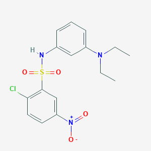 molecular formula C16H18ClN3O4S B8046425 2-chloro-N-[3-(diethylamino)phenyl]-5-nitrobenzenesulfonamide 