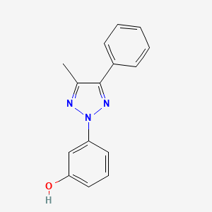 molecular formula C15H13N3O B8046427 3-(4-Methyl-5-phenyltriazol-2-yl)phenol 