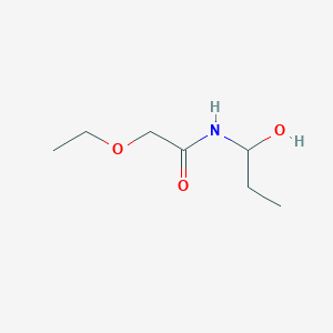molecular formula C7H15NO3 B8046453 2-ethoxy-N-(1-hydroxypropyl)acetamide 