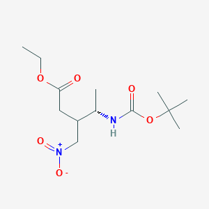 ethyl (4S)-4-[(2-methylpropan-2-yl)oxycarbonylamino]-3-(nitromethyl)pentanoate