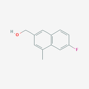 molecular formula C12H11FO B8046516 (6-Fluoro-4-methylnaphthalen-2-yl)methanol 