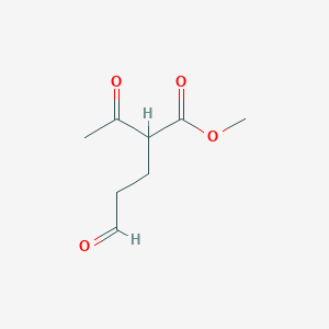 molecular formula C8H12O4 B8046565 Methyl 2-Acetyl-5-oxopentanoate 