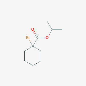 molecular formula C10H17BrO2 B8046569 Propan-2-yl 1-bromocyclohexane-1-carboxylate 
