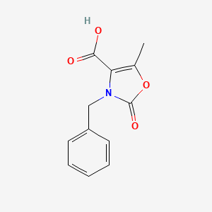 molecular formula C12H11NO4 B8046621 3-Benzyl-5-methyl-2-oxo-2,3-dihydro-oxazole-4-carboxylic acid 