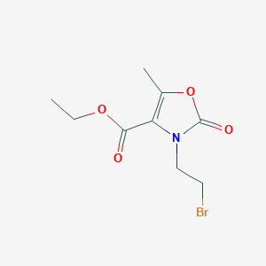 molecular formula C9H12BrNO4 B8046624 Ethyl 3-(2-bromoethyl)-5-methyl-2-oxo-1,3-oxazole-4-carboxylate 