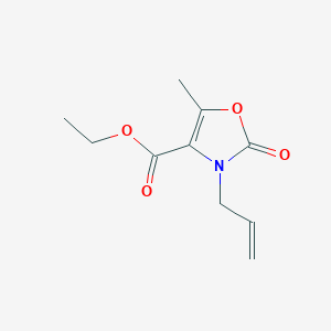 molecular formula C10H13NO4 B8046628 Ethyl 5-methyl-2-oxo-3-prop-2-enyl-1,3-oxazole-4-carboxylate 