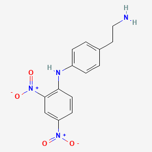 molecular formula C14H14N4O4 B8046650 N-[4-(2-aminoethyl)phenyl]-2,4-dinitroaniline 