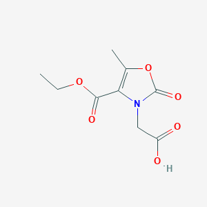 molecular formula C9H11NO6 B8046662 2-(4-Ethoxycarbonyl-5-methyl-2-oxo-1,3-oxazol-3-yl)acetic acid 