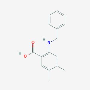 molecular formula C16H17NO2 B8046673 2-(Benzylamino)-4,5-dimethylbenzoic acid 