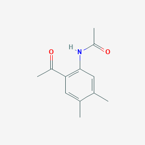 molecular formula C12H15NO2 B8046683 N-(2-acetyl-4,5-dimethylphenyl)acetamide 