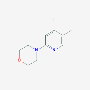 molecular formula C10H13IN2O B8046700 4-(4-Iodo-5-methylpyridin-2-yl)morpholine 