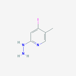 molecular formula C6H8IN3 B8046704 (4-Iodo-5-methylpyridin-2-yl)hydrazine 