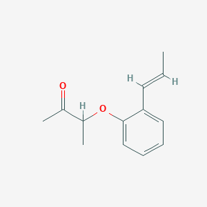 molecular formula C13H16O2 B8046709 3-[2-[(E)-prop-1-enyl]phenoxy]butan-2-one 