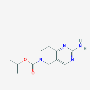 molecular formula C13H22N4O2 B8046734 ethane;propan-2-yl 2-amino-7,8-dihydro-5H-pyrido[4,3-d]pyrimidine-6-carboxylate 