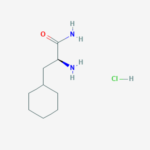 molecular formula C9H19ClN2O B8046767 (S)-2-Amino-3-cyclohexylpropanamide hydrochloride 