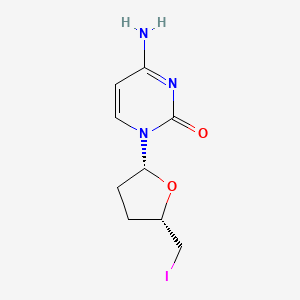 molecular formula C9H12IN3O2 B8046774 4-amino-1-[(2R,5S)-5-(iodomethyl)oxolan-2-yl]pyrimidin-2-one 