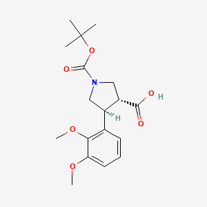 (3R,4S)-rel-1-(tert-Butoxycarbonyl)-4-(2,3-dimethoxyphenyl)pyrrolidine-3-carboxylic acid