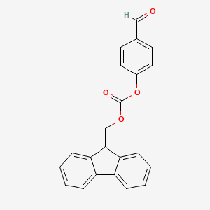 molecular formula C22H16O4 B8046799 9H-fluoren-9-ylmethyl (4-formylphenyl) carbonate 