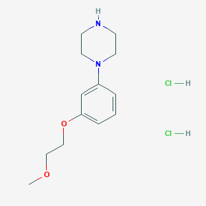 molecular formula C13H22Cl2N2O2 B8046804 1-[3-(2-Methoxy-ethoxy)-phenyl]-piperazine dihydrochloride 