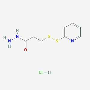 molecular formula C8H12ClN3OS2 B8046832 3-(Pyridin-2-yldisulfanyl)propanehydrazide HCl CAS No. 178558-20-8