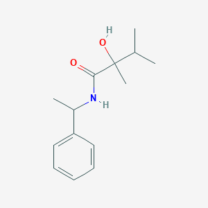 molecular formula C14H21NO2 B8046840 2-Hydroxy-2,3-dimethyl-n-(1-phenylethyl)butyramide 