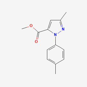 molecular formula C13H14N2O2 B8046854 Methyl 3-methyl-1-p-tolyl-1H-pyrazole-5-carboxylate 