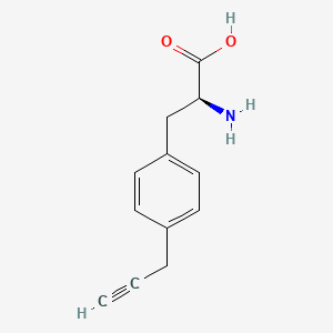 molecular formula C12H13NO2 B8046875 (2S)-2-Amino-3-[4-(prop-2-YN-1-YL)phenyl]propanoic acid 