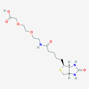 molecular formula C16H27N3O6S B8046884 2-(2-(2-(5-((3aS,4S,6aR)-2-Oxohexahydro-1H-thieno[3,4-d]imidazol-4-yl)pentanamido)ethoxy)ethoxy)acetic acid 
