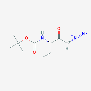 molecular formula C10H17N3O3 B8046900 tert-butyl N-[(3S)-1-diazo-2-oxopentan-3-yl]carbamate 