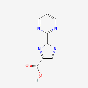 molecular formula C8H6N4O2 B8046912 2-(Pyrimidin-2-YL)-2H-imidazole-4-carboxylic acid 