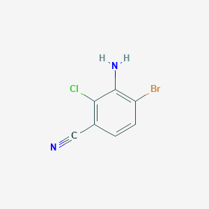 molecular formula C7H4BrClN2 B8046922 3-Amino-4-bromo-2-chlorobenzonitrile CAS No. 1956335-13-9
