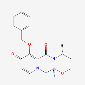 molecular formula C19H20N2O4 B8046931 (4R,12aS)-7-(benzyloxy)-4-methyl-3,4-dihydro-2H-[1,3]oxazino[3,2-d]pyrido[1,2-a]pyrazine-6,8(12H,12aH)-dione 