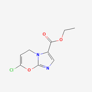molecular formula C9H9ClN2O3 B8046956 Ethyl 7-chloro-5H-imidazo[2,1-b][1,3]oxazine-3-carboxylate 