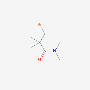 molecular formula C7H12BrNO B8047037 1-(Bromomethyl)-N,N-dimethylcyclopropanecarboxamide 