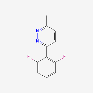 molecular formula C11H8F2N2 B8047043 3-(2,6-Difluorophenyl)-6-methylpyridazine 