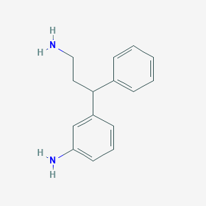molecular formula C15H18N2 B8047046 3-(3-Amino-1-phenylpropyl)aniline 