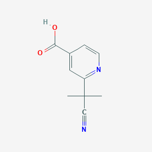 molecular formula C10H10N2O2 B8047056 2-(2-Cyanopropan-2-yl)isonicotinic acid 
