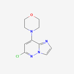 molecular formula C10H11ClN4O B8047089 4-(6-Chloroimidazo[1,2-b]pyridazin-8-yl)morpholine 