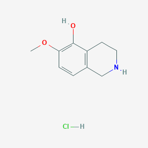 molecular formula C10H14ClNO2 B8047095 6-Methoxy-1,2,3,4-tetrahydroisoquinolin-5-ol hydrochloride 