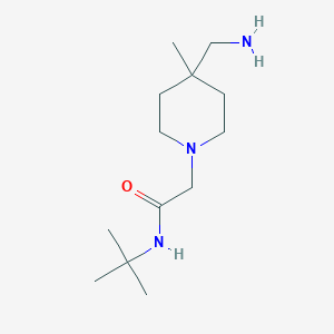 molecular formula C13H27N3O B8047102 2-(4-(Aminomethyl)-4-methylpiperidin-1-yl)-N-(tert-butyl)acetamide 