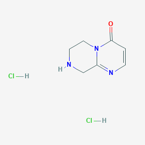 molecular formula C7H11Cl2N3O B8047110 6,7,8,9-Tetrahydro-4H-pyrazino[1,2-a]pyrimidin-4-one 2HCl 