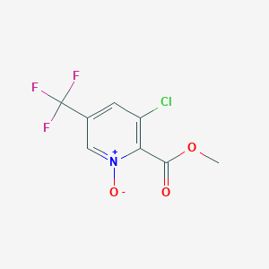 molecular formula C8H5ClF3NO3 B8047193 3-Chloro-2-(methoxycarbonyl)-5-(trifluoromethyl)pyridine 1-oxide 