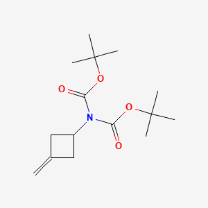 molecular formula C15H25NO4 B8047243 Imidodicarbonic acid, 2-(3-methylenecyclobutyl)-, 1,3-bis(1,1-dimethylethyl) ester 