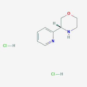molecular formula C9H14Cl2N2O B8047259 (R)-3-(Pyridin-2-yl)morpholine dihydrochloride 